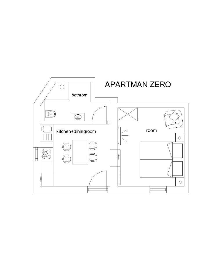 Apartman Zero Appartamento Dugi Rat Esterno foto